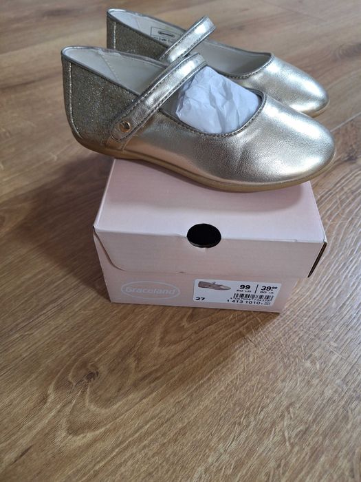 Детски обувки Graceland - балерини златни