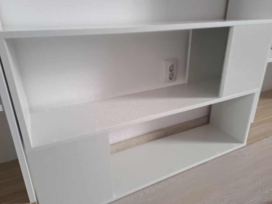 Comodă albă, 100x24x63 cm, PAL