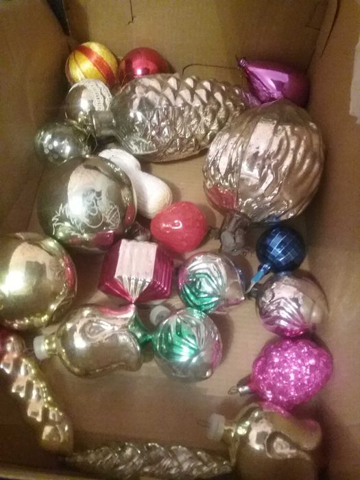 Советские стеклянные елочные игрушки