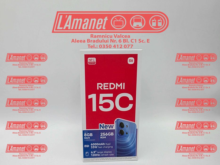 Xiaomi Redmi 15C Black 256GB 4GB Ram DualSim Neverlocked Sigiliu Intact