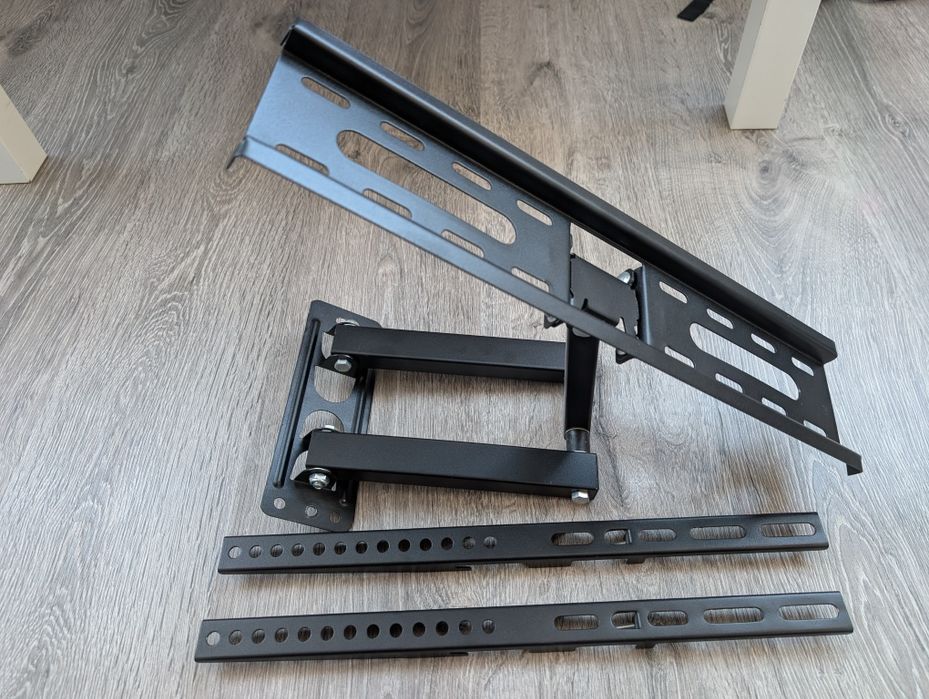 Suport TV cu brat dublu rotativ, de perete, 26"-55", negru