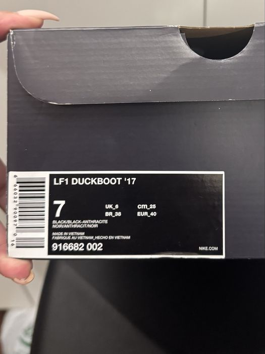 Nike Lunar Force 1 Duckboot Маратонки Triple Black | EU 40