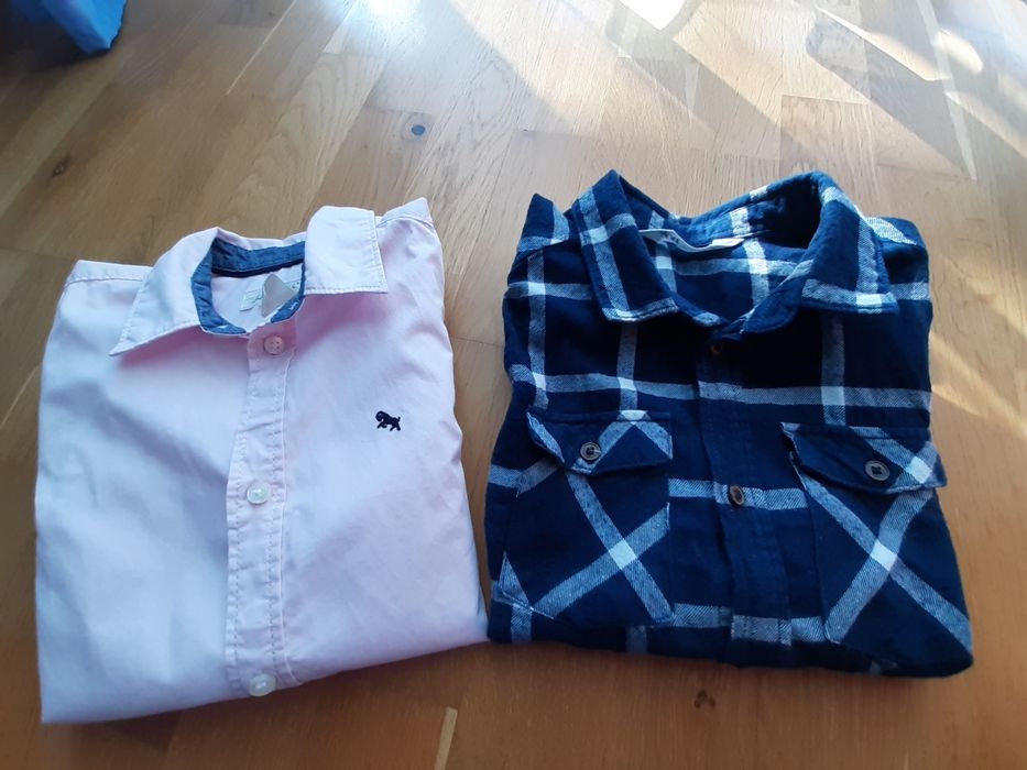 2 cămăși elegante H&M, baieti 7-8 ani
