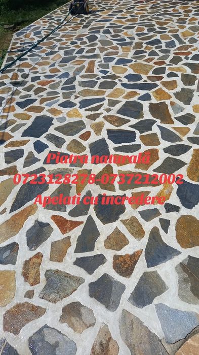 Piatra naturala de munte & gazon rulou natural