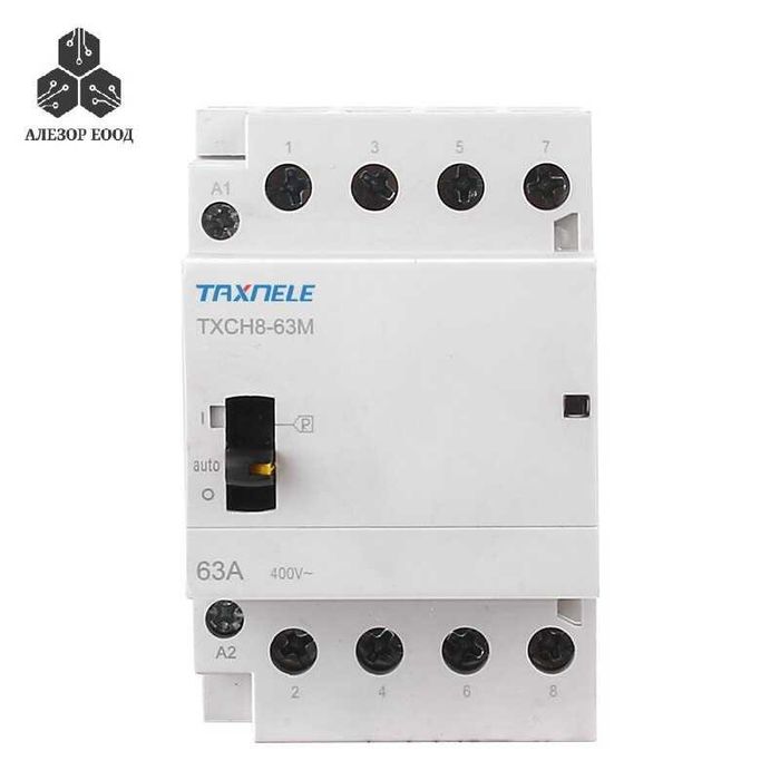 Четириполюсен, модулен контактор TXCH8-63M 230 VAC 63 A 4xNO,20200275