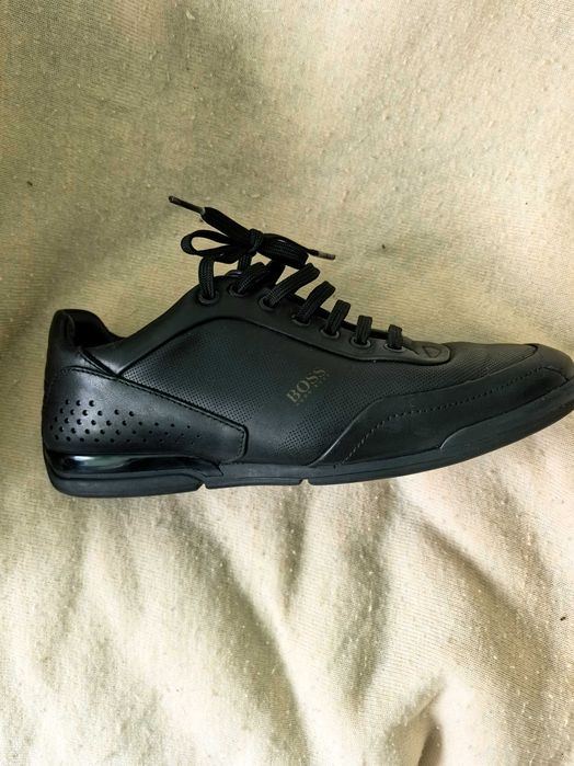 Маратонки "  BOSS" v черни, кожа, оригинални