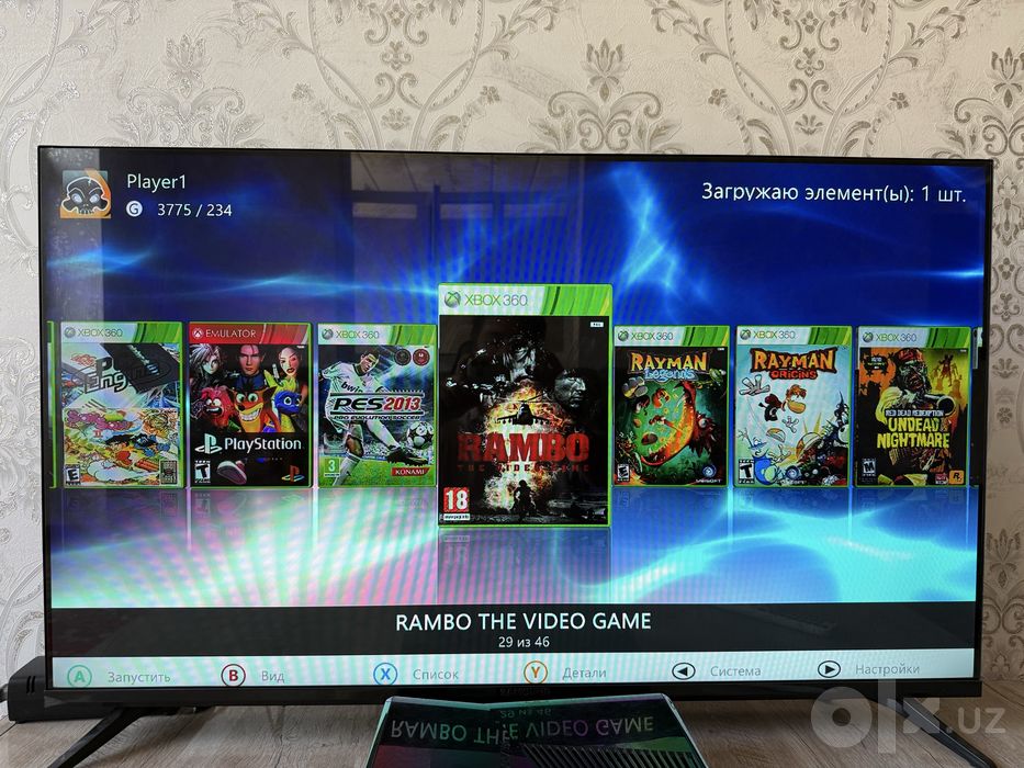 Xbox 360 Slim 40+ oyini bor