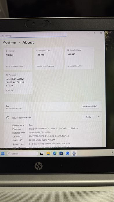 Laptop HP probook i5