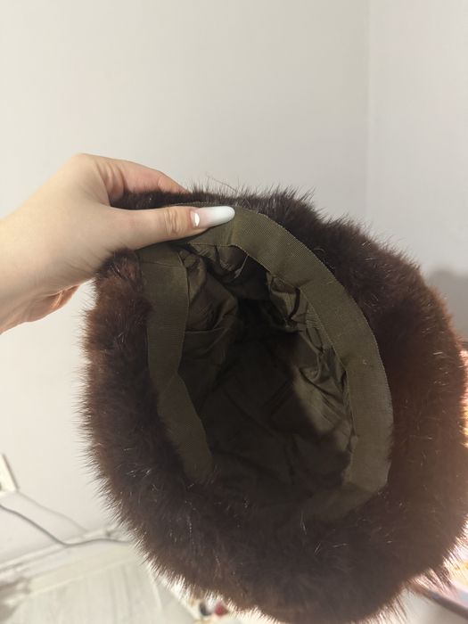 Palarie blana de vizon