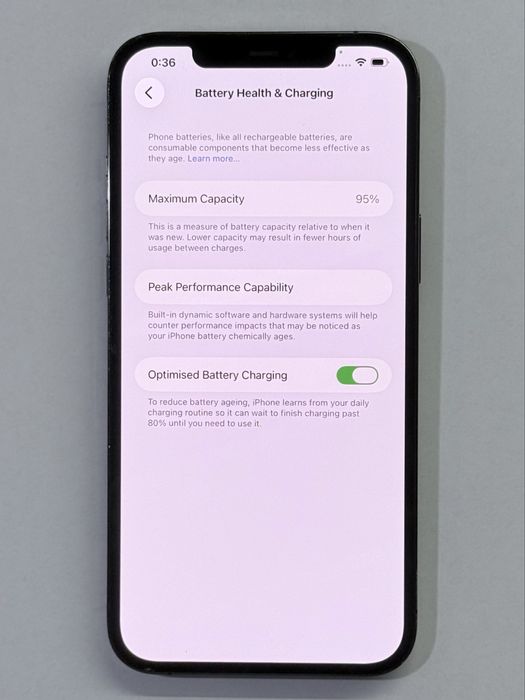 iPhone 12 ProMax Grey 95% battery