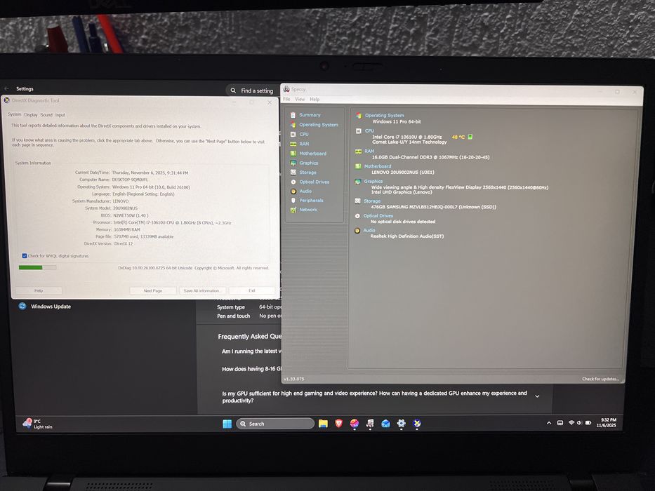 Lenovo X1 CARBON gen 8 i7 / 16gb ram / 512ssd m2