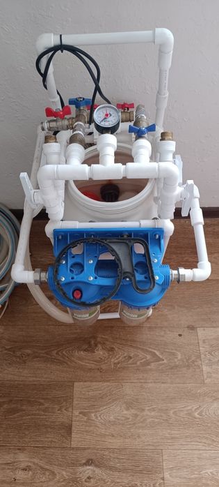 Промывочная установка для отопления  Гидропневматический бустер