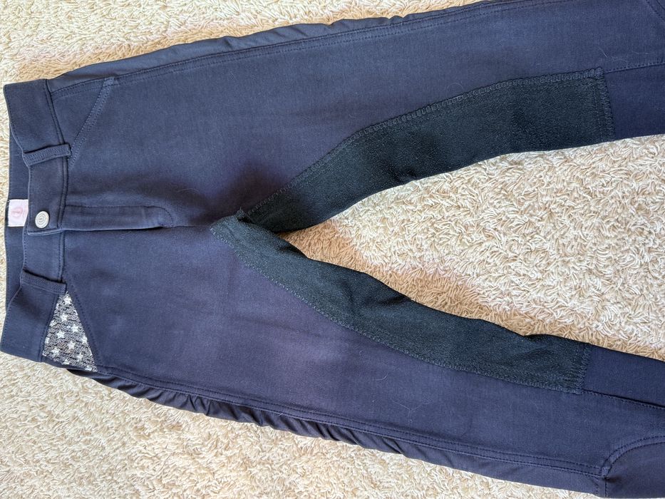 Vand pantaloni calarie Imperial Riding 140 cm, 10 ani,Navy cu sclipic
