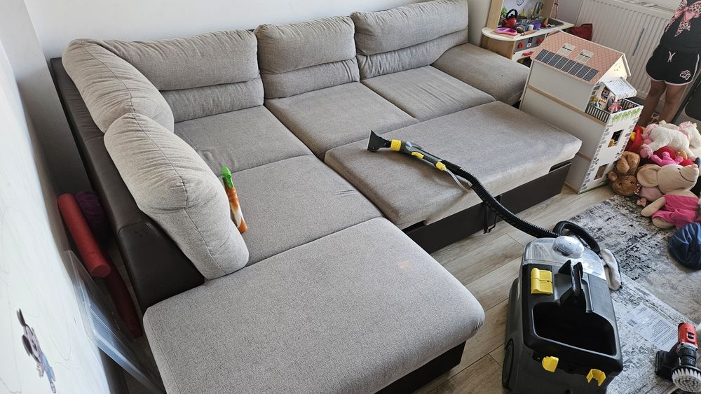 Canapea colțar Mobexpert extensibilă cu ladă de depozitare