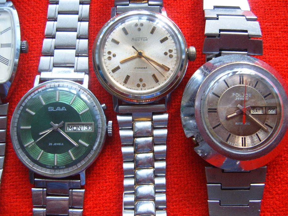 Мъжки ръчни механични часовници Poljot  Полет Slava СССР -ера