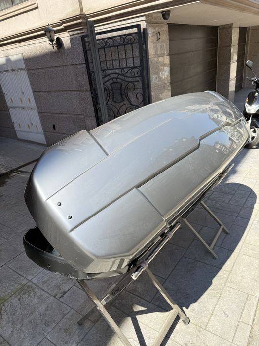 Thule комплект-куфар+греди wingbar+основи+стойка за колело+стойка  за каяк/пълен сет/