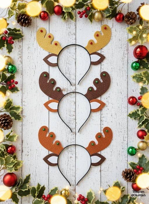 Новый год ободок с рожками Оленей