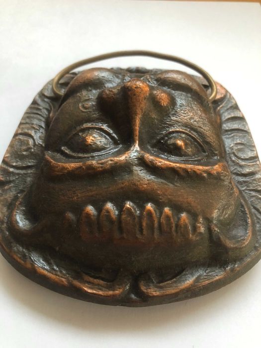 Чукче / чукало / хлопка за врата, старо, ръчна изработка, бронзово