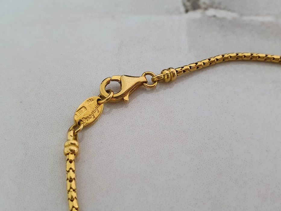 Colier din aur de 18K cu perle și Aquamarin – gramaj 7,36 g