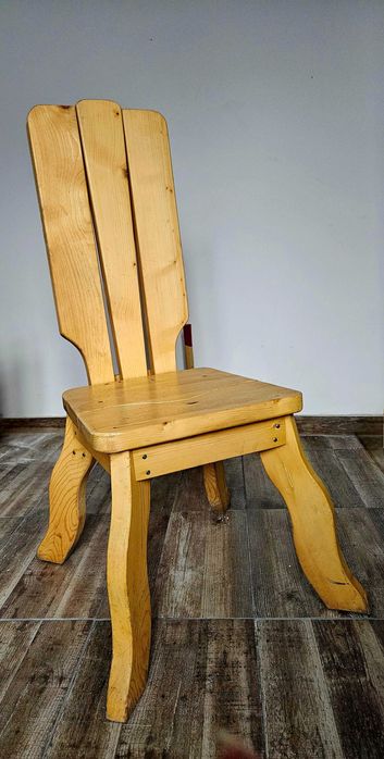 Scaun lemn masiv pt. crama/ terasă