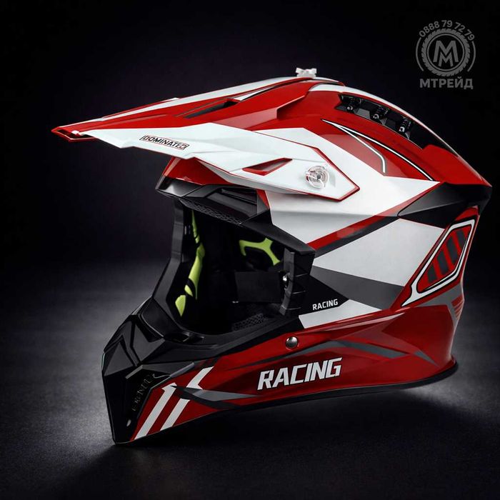 Кросова каска RACING, Full Face, DOT Сертификат, Размер: S; M; L; XL