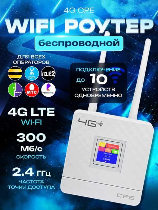 4G WiFi Modem Роутер Сим-карта Безпроводной Wi-fi точка доступа Router