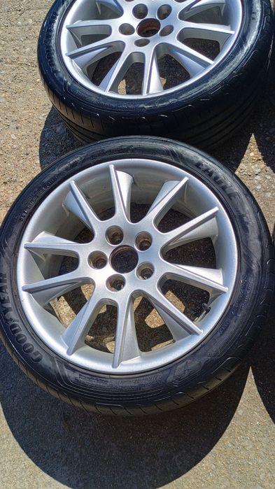 Джанти оригинални BBS 17" 5x110mm + подарък добри летни гуми Goodyear 225/45/17"