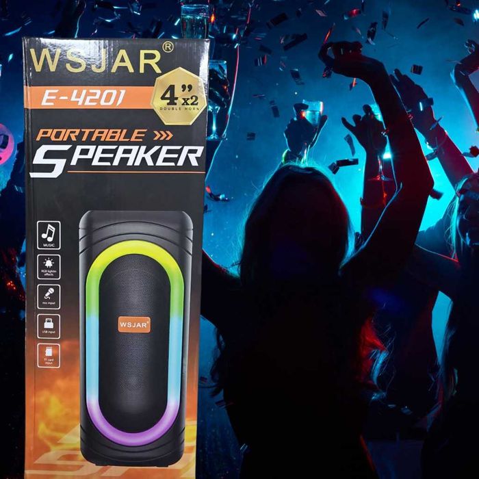 Тонколона с LED цветни светлини,WSJAR.