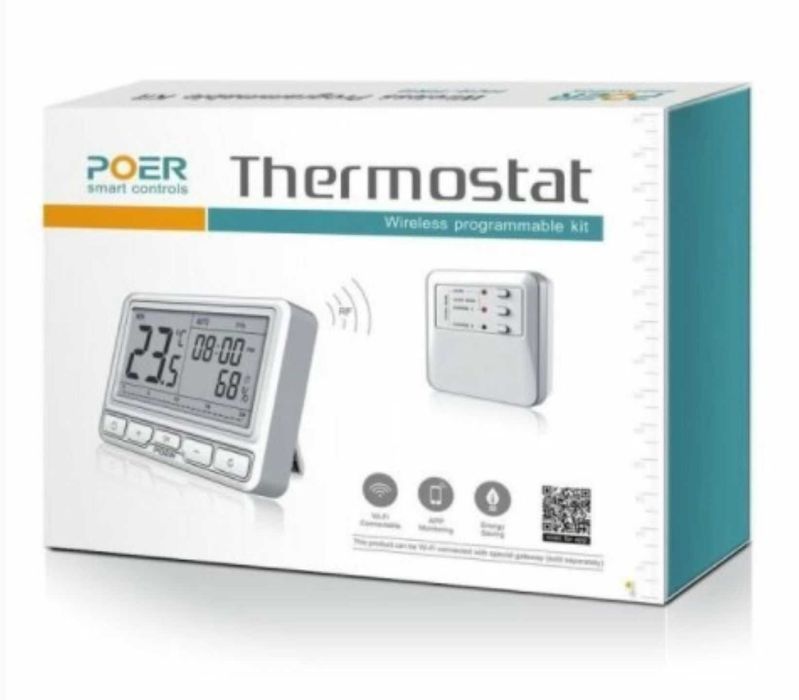 Беспроводной термостат, терморегулятор. Экономия газа 30%. WiFi.