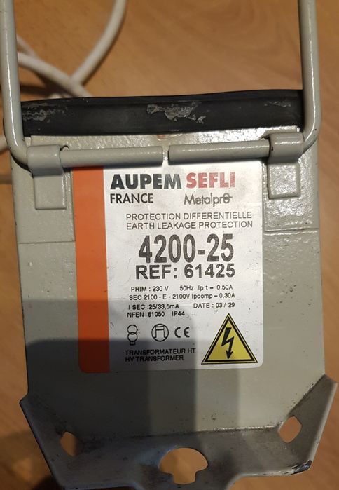 Transformator aupem sefli 230v 2100v