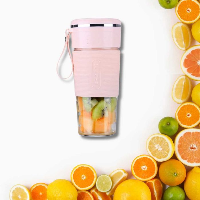 Blender Electric, Portabil, Incarcare USB, 6 Lame 3D, 18.000 RMP