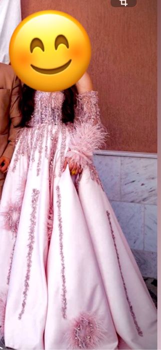 Официална розова рокля