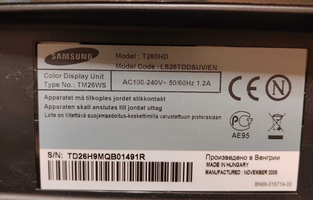 Монитор Samsung T260HD