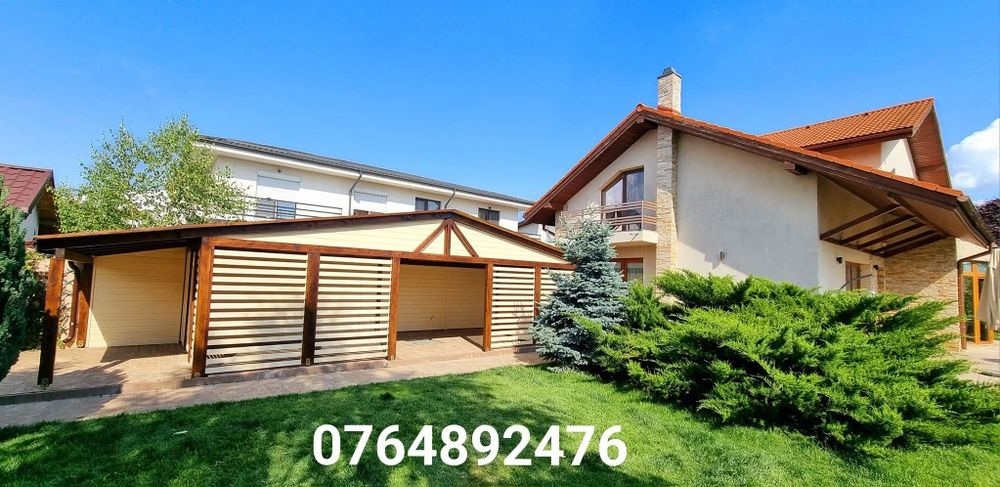 Foisor pavilion din lemn 4x3m Bucuresti montaj 4 ore terasa foisor per