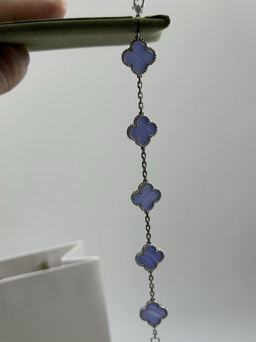 Brățară Van Cleef & Arpels 5 motifs White Gold 750 Chalcedony