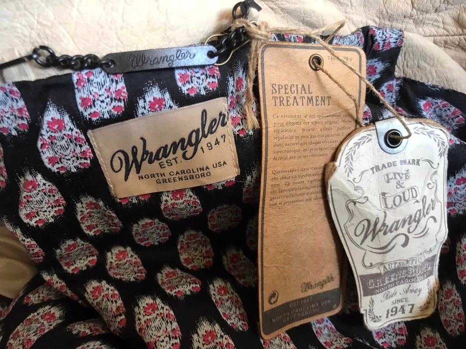 Geaca dama- piele Wrangler original cu etichete-noua-M