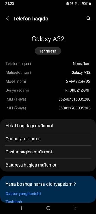Samsung A32 srochnaga ideal