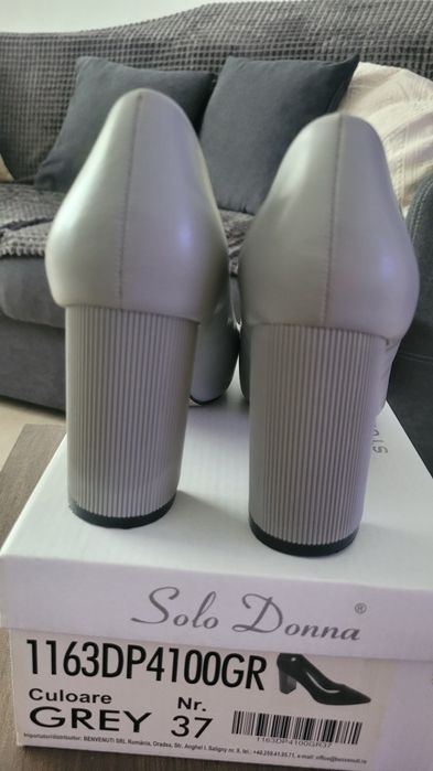Pantofi stiletto cu toc gros-Solo Donna-Benvenutti