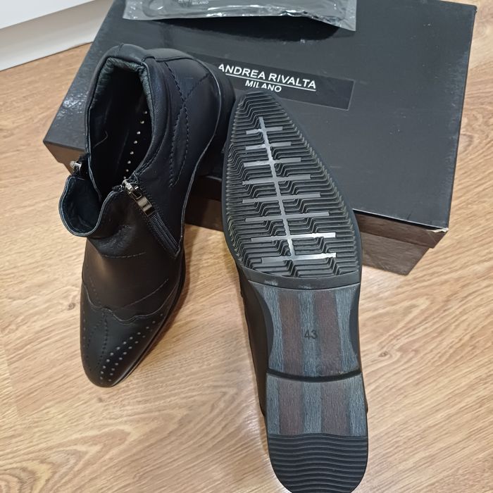 Мъжки официални боти естествена кожа