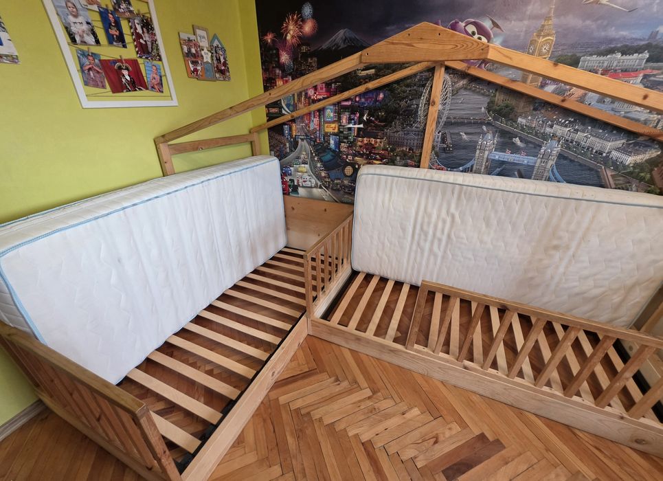 Дървено детско легло "Къща"