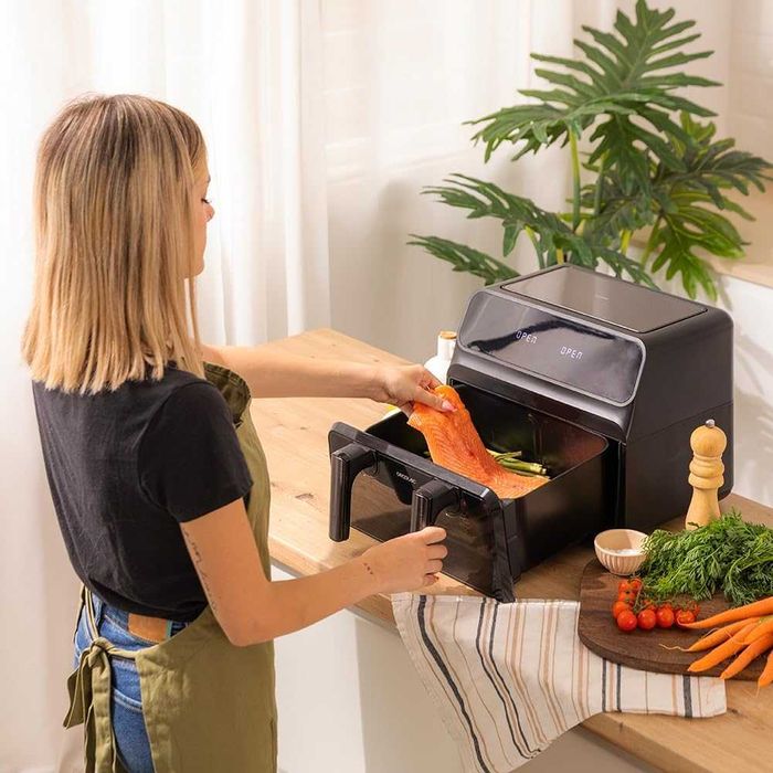 Двоен фритюрник с горещ въздух Cecotec Cecofry Advance 9000 Window 9L