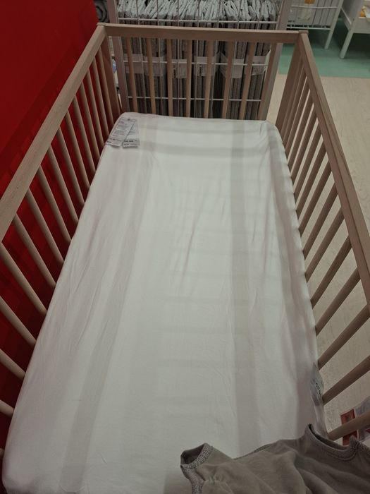 Patut bebe lemn Ikea+saltea