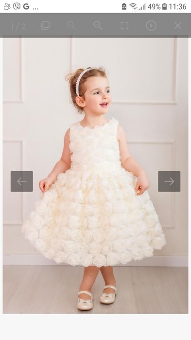 Детска дизайнерска рокля  PF-Petite Fleur