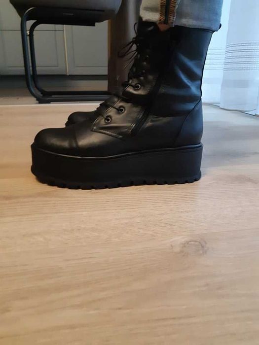 Bocanci Miarma, din piele naturala, cu platforma