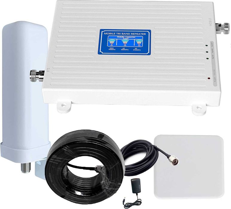 Усилвател на GSM сигнал Ретранслатор  2G, 3G, 900, 1800, 2100 MHz Band