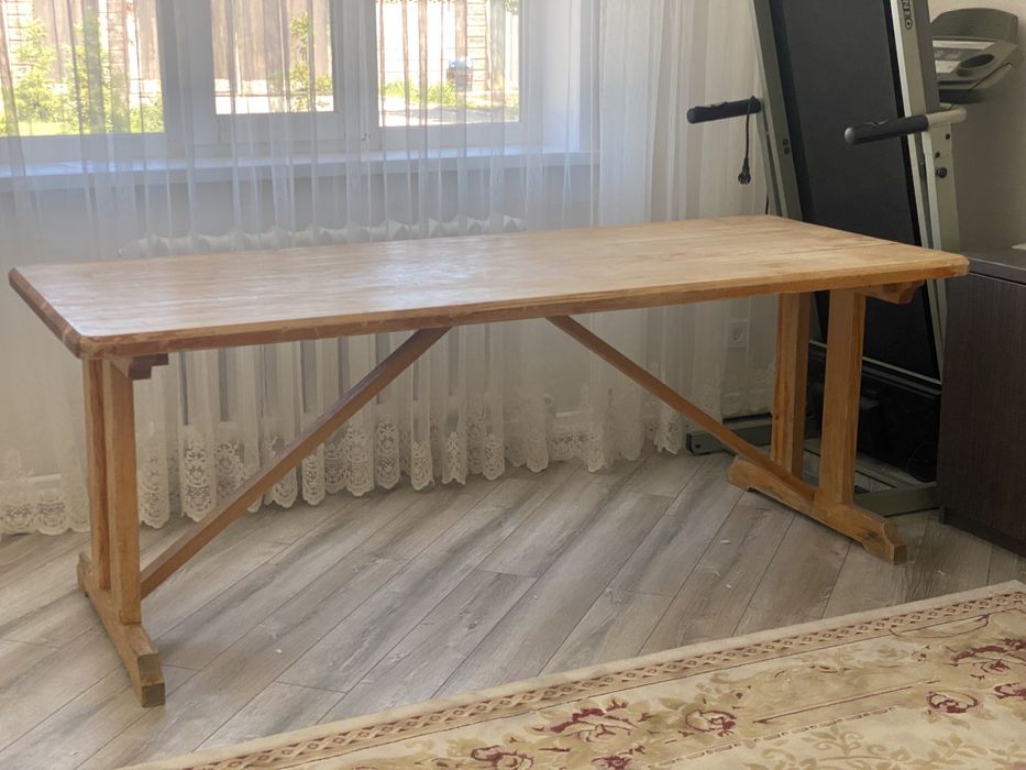 Деревянный стол для бани, дачи и дома