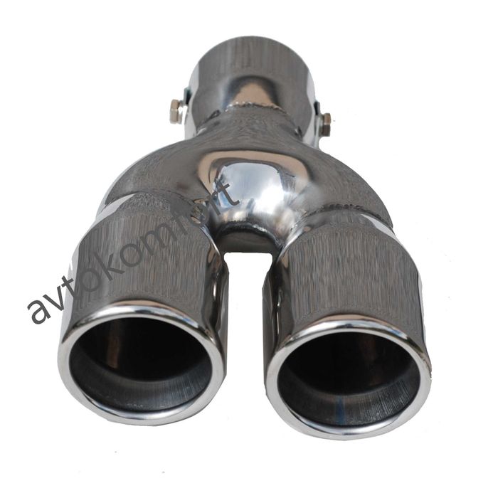 Никелиран Двоен Накрайник За Ауспух С Код ММ 350
