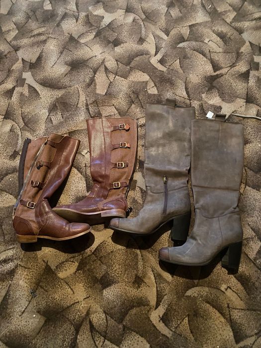 Сапоги кожаные и угги