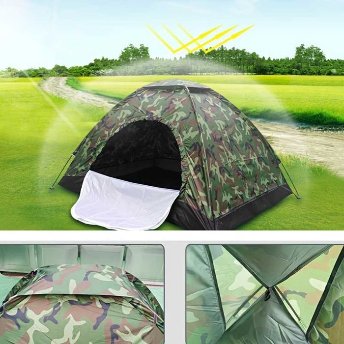 Нова 4 местна палатка камуфлажна палатка за къмпинг за 4 човека