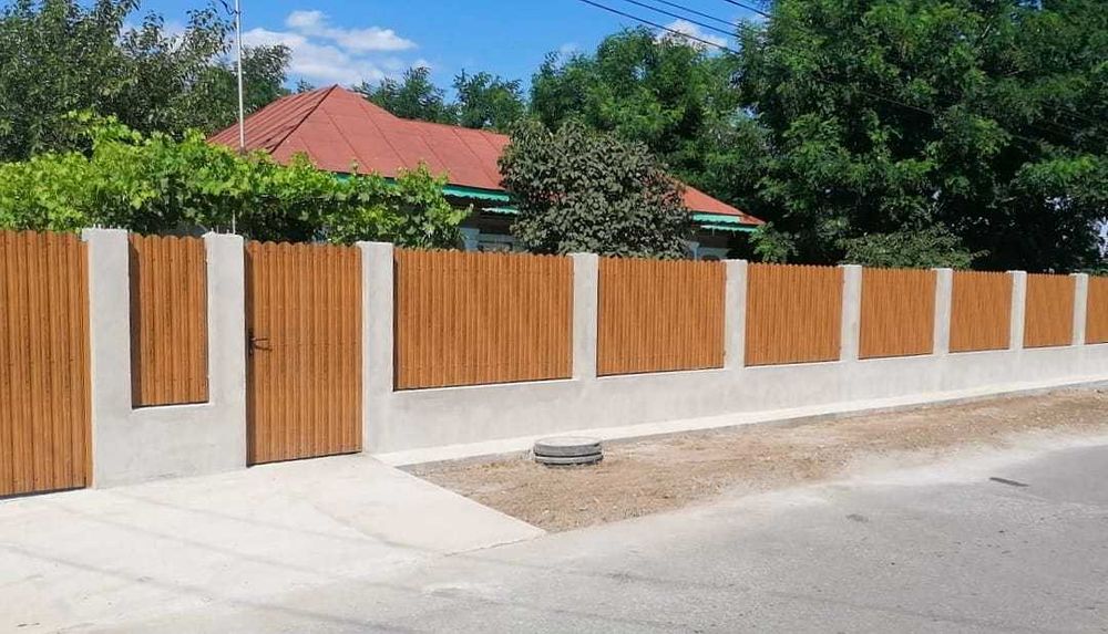 Garduri și porti stil jaluzea, sipca metalica, tablă cutata
